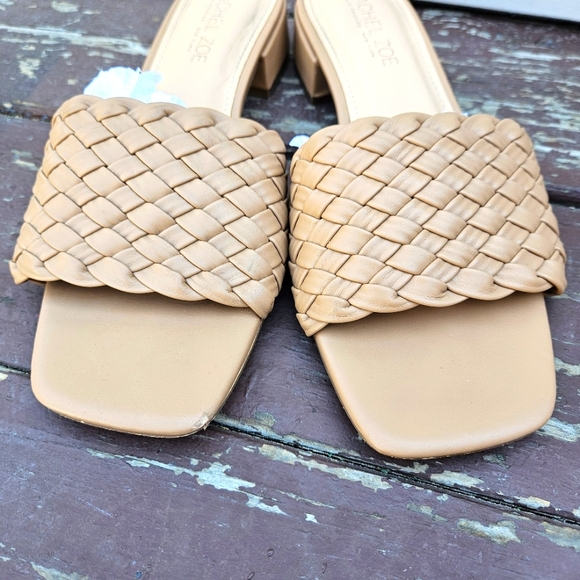 Rachel Zoe Tan Woven Slide Sandals Womens Size 10 - Picture 9 of 16